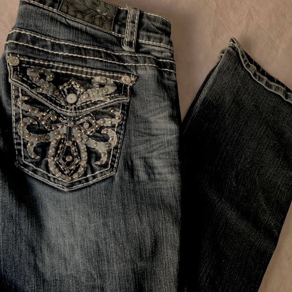 Vintage Bling Cross bellbottom jeans